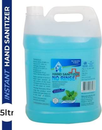 No Rinse Hand Sanitizer - Refreshing Mint Flavor, 5 Liters
